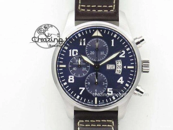 MIROTIME 0122 Minimalist Pilot Chrono 3777 43mm ZF 1:1 Best Edition Black Dial On SS Bracelet A 7364